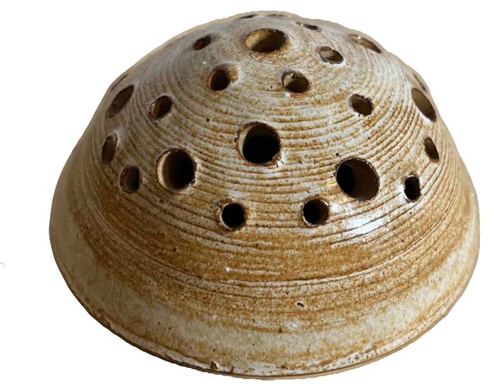 Dome-Shaped Ceramic Flower Frog
