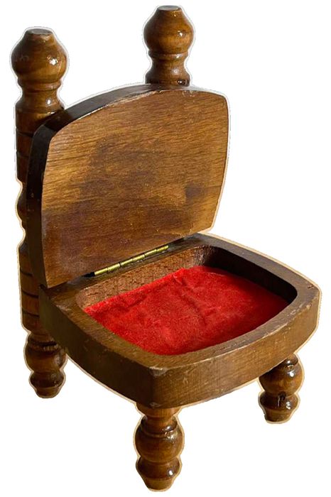 Small Wooden Chair Trinket Box