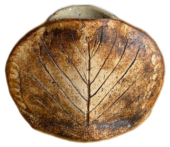 Handcrafted Ceramic Leaf-Shaped Vase