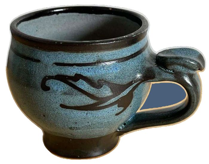 Handcrafted Studio Pottery Footed Ceramic Mug