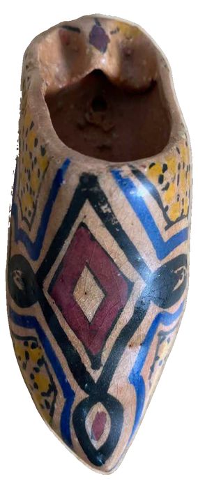 Small Hand-painted Moroccan Shoe Wall Hanging
