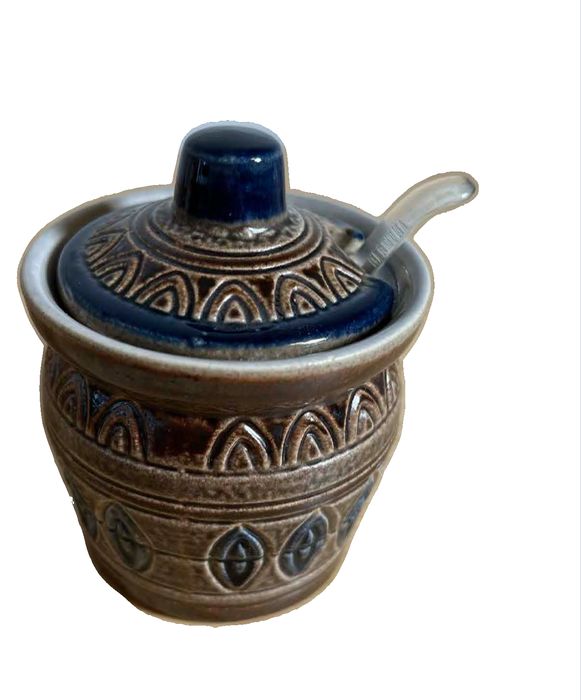 Vintage Marzi & Remy (Stamped) German stoneware condiment jar