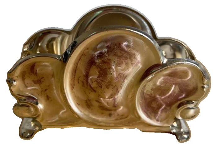 Mid-Century silver-plated German shell-form napkin holder